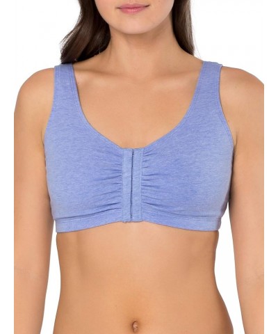 Women's Front Close Builtup Sports Bra Blue Gem Heather/White/Grey 3-pack $15.85 Lingerie