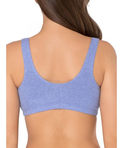 Women's Front Close Builtup Sports Bra Blue Gem Heather/White/Grey 3-pack $15.85 Lingerie