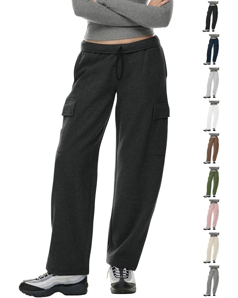 Sweatpants for Women Casual Fleece Lined Joggers High Waisted Solid Color Athletic Jogger Pants with Pockets F021- Black $7.7...