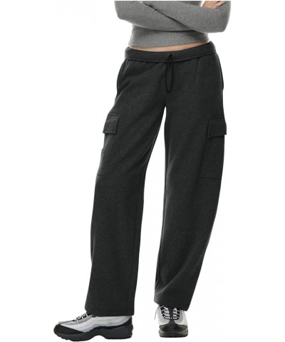 Sweatpants for Women Casual Fleece Lined Joggers High Waisted Solid Color Athletic Jogger Pants with Pockets F021- Black $7.7...