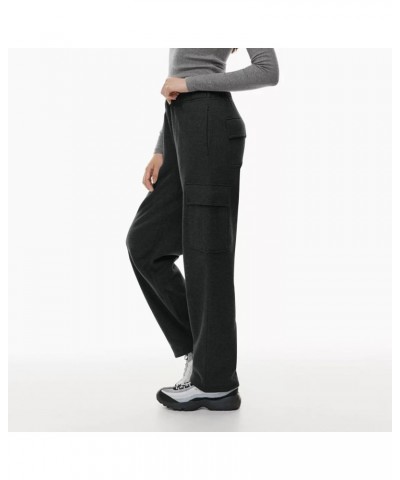 Sweatpants for Women Casual Fleece Lined Joggers High Waisted Solid Color Athletic Jogger Pants with Pockets F021- Black $7.7...