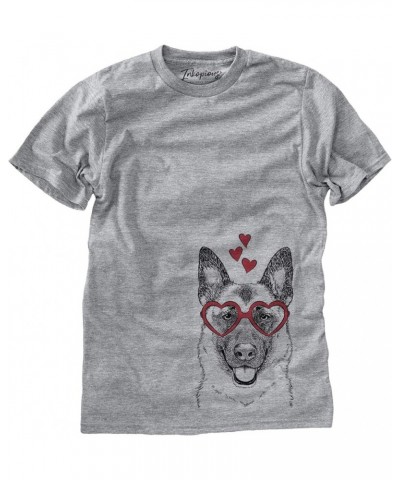 Valentine Trooper The German Shepherd Dog Triblend T-Shirt Unisex Grey Crew Neck $17.91 T-Shirts