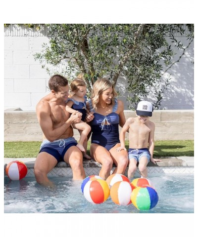 Family Matching Swimsuits One Piece Bathing Suits Hollow Out Monokini Mommy and Me Swimwear Beachwear Men Dark Blue $14.83 Sw...