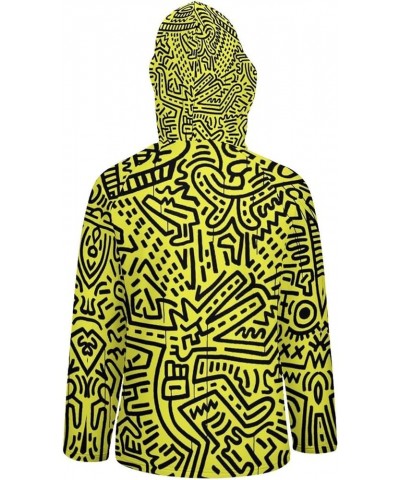 Womens Keith-Haring Button Tops Long Sleeve Hoodie Pullover Blouses Sweatshirt Style-6 $21.99 Hoodies & Sweatshirts