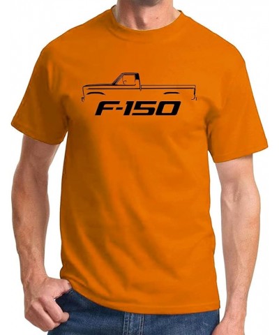 1980-86 Ford F150 Pickup Truck Classic Outline Design Print Tshirt Orange $12.93 T-Shirts