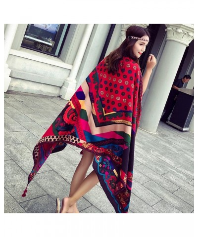 Women Boho Shawl Beach Towels Rectangle Polyester Scarf Travel Sarong Wrap Swimwear Cover Up Beach Mats Cashew Nuts Daisy $10...