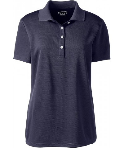 Women's Short Sleeve Solid Active Polo True Navy $18.98 Shirts