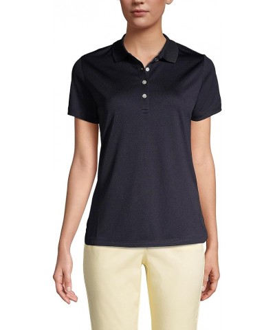 Women's Short Sleeve Solid Active Polo True Navy $18.98 Shirts