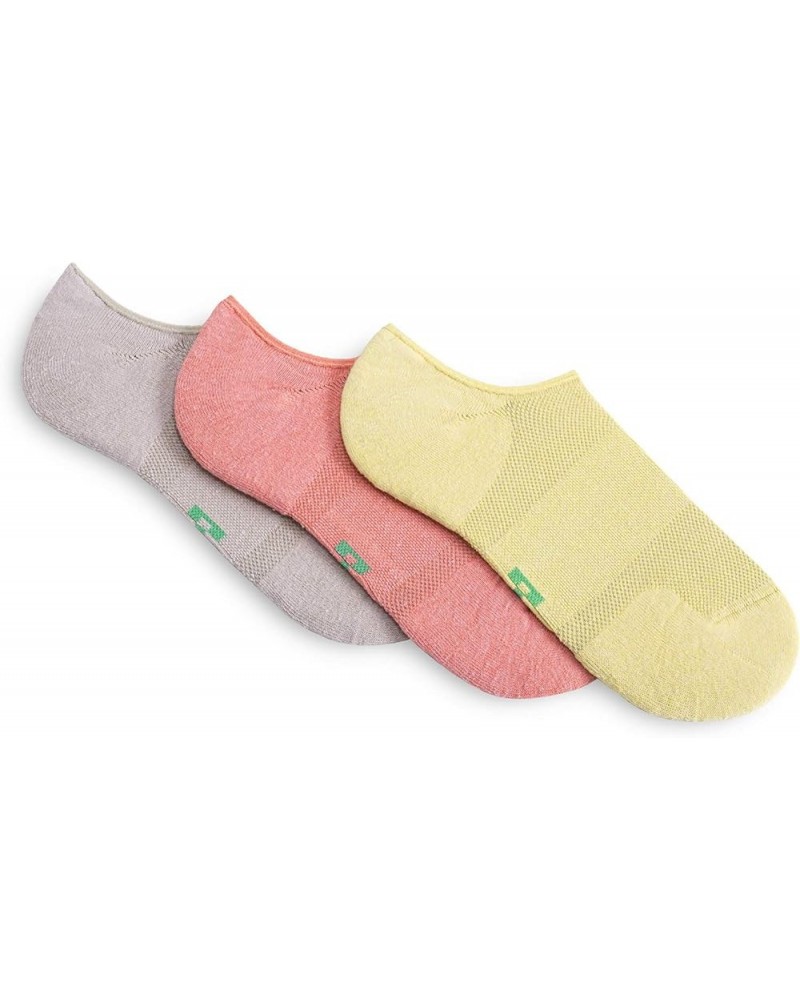 Women's Eco Sport Cushion No Show 3 Pair Pack Banana Cream/Shrimp/Sandbar $8.76 Socks