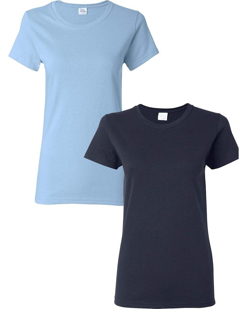 Women's Heavy Cotton T-Shirt, Style G5000L, 2-Pack Lightblue/Navy $7.13 T-Shirts