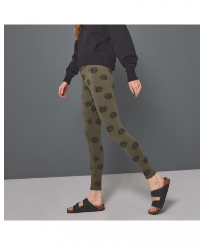 Women's Basic Legging Old Fan Grape Leaf $20.54 Leggings