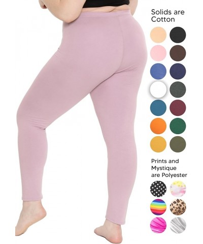 Women's Plus Size Knee & Full Length Leggings | X-Large - 7X Full Length Orchid Purple $11.19 Leggings