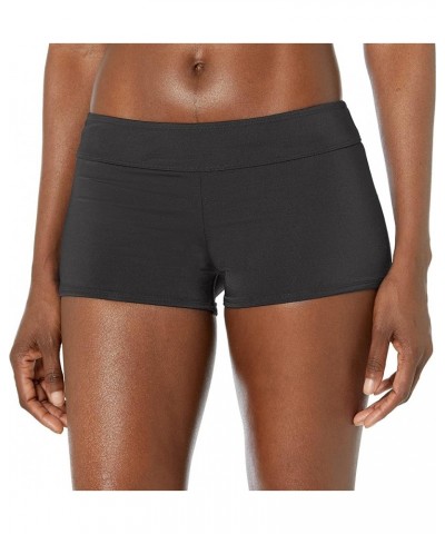 Women's Standard Calla Swim Short Bikini Bottom Swimsuit Obsidian Black $8.75 Swimsuits