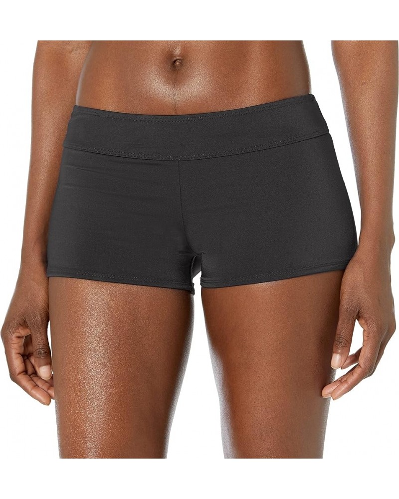 Women's Standard Calla Swim Short Bikini Bottom Swimsuit Obsidian Black $8.75 Swimsuits