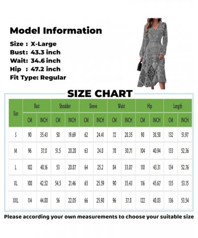 Women's Long Formal Dress Elegant Spring and Summer Casual Fashion V-Neck Sleeve Floral Print Dress, S-2XL Ys07-cyan $11.41 D...