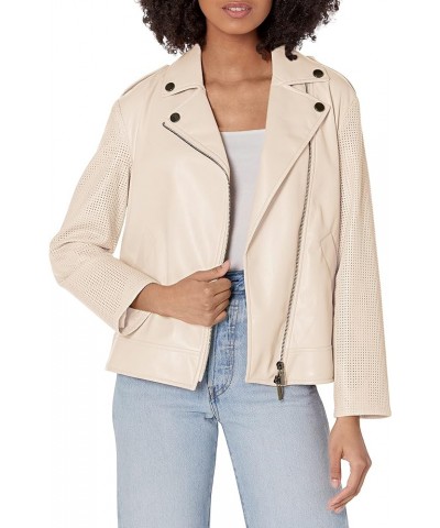 Women's Soft Eco Leather Biker Jacket Aura $23.65 Coats