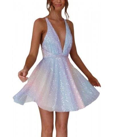 Womens Tassel Sequin Dress Spaghetti Strap Backless Tassel Mini Dress Sparkly Evening Party Dress Dance Dress C8- Color $17.4...