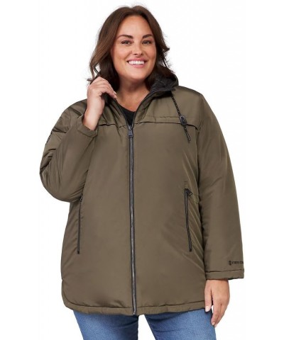 Womens Arctic Series Reversible Quilted Jacket Deep Olive $23.26 Jackets