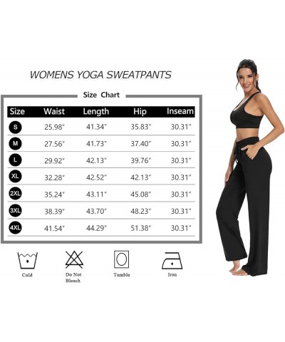 Womens Yoga Sweatpants Wide Leg Lounge Pajamas Pants Drawstring Workout Comfy Joggers Pants with Pockets Plaid-5(thick) $20.0...