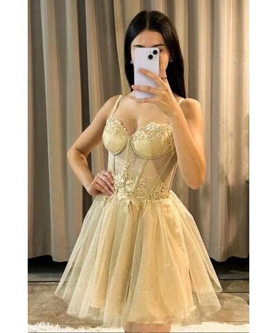 Sparkly Tulle Homecoming Dresses for Teens 2023 Short Sweetheart 3D Flowers Prom Party Gowns Lilac $38.60 Dresses