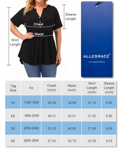 Plus Size Tops Women Summer Short Sleeve Shirts Pleat Flowy Tunic Top Light Blue $11.98 Tops