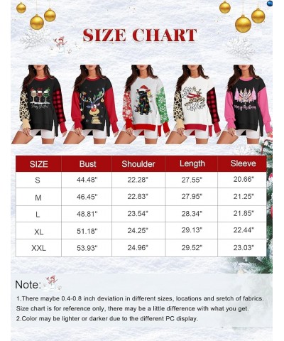 Christmas Sweatshirts for Women, Christmas Sweatshirt Oversized Slit Slouchy Crewneck Long Sleeve Women Christmas Tops Glass ...