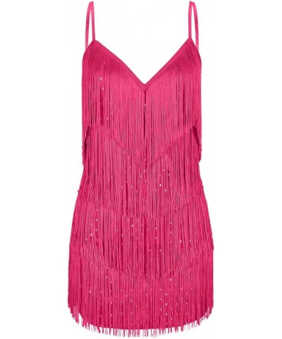 Womens Sequin Feather Fringe Cami Dress Sexy Sleeveless Spaghetti Strap Party Dress Cocktail Evening Mini Bodycon Dress 01hot...