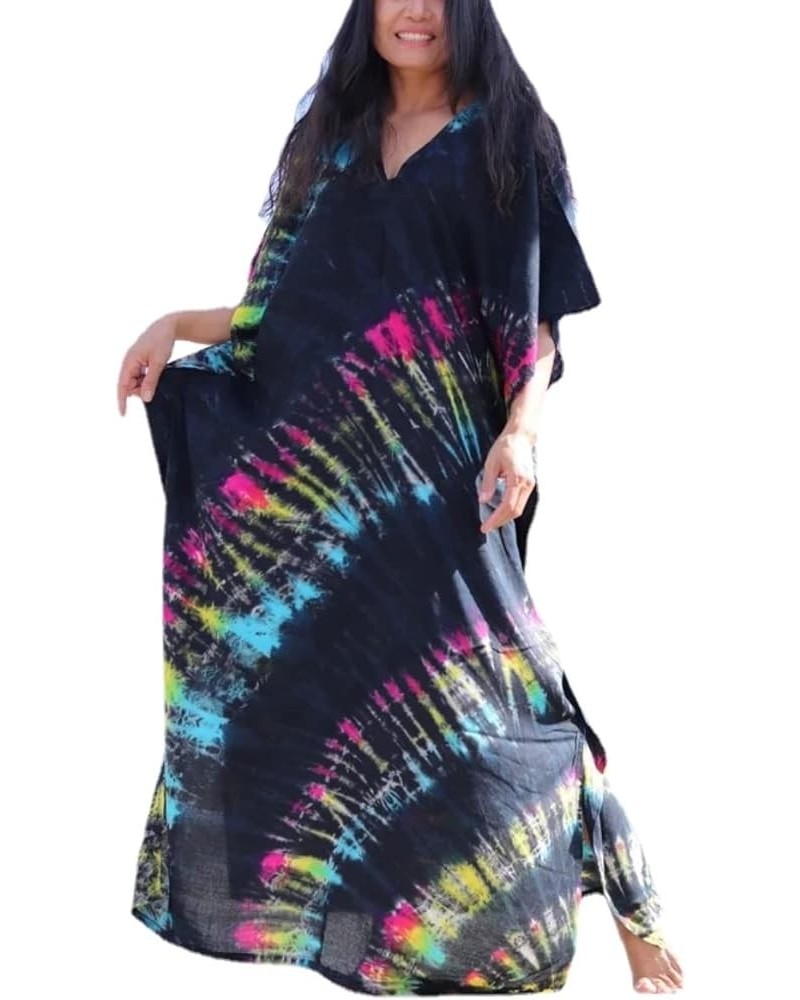 Women's Plus Size Caftans tie dye Vneck Kaftan Dresses Loose Soft Kaftan Loungewear A-print24 $14.62 Swimsuits