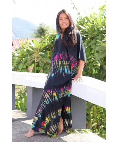 Women's Plus Size Caftans tie dye Vneck Kaftan Dresses Loose Soft Kaftan Loungewear A-print24 $14.62 Swimsuits