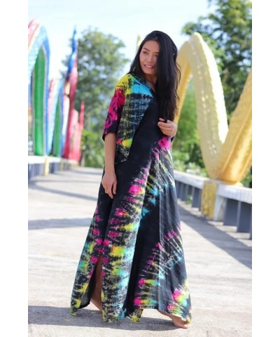 Women's Plus Size Caftans tie dye Vneck Kaftan Dresses Loose Soft Kaftan Loungewear A-print24 $14.62 Swimsuits