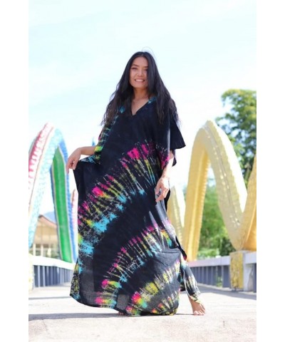 Women's Plus Size Caftans tie dye Vneck Kaftan Dresses Loose Soft Kaftan Loungewear A-print24 $14.62 Swimsuits