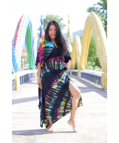 Women's Plus Size Caftans tie dye Vneck Kaftan Dresses Loose Soft Kaftan Loungewear A-print24 $14.62 Swimsuits