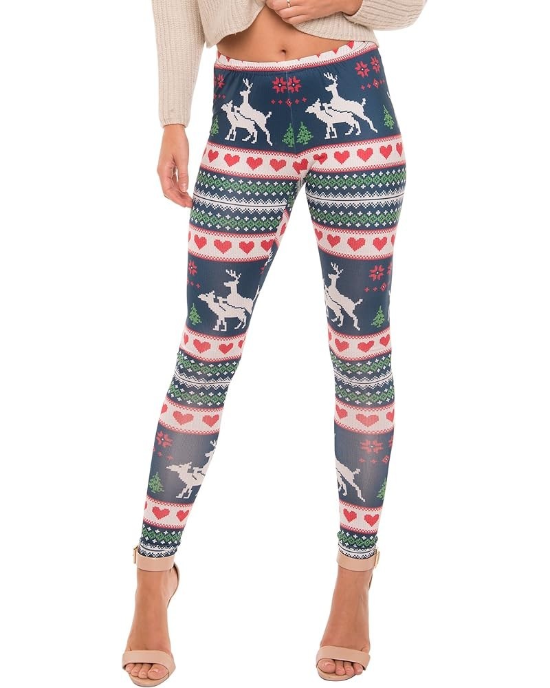 Women's 3D Photo-Realistic Ugly Christmas Long Leggings Humping Deer $11.59 Leggings