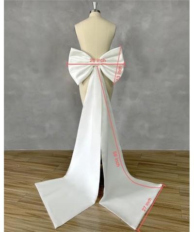 Satin Big Bow for Wedding Dresses Double Knot Belt for Bride Wedding Accessories Bridal Waist Belts Sash Champagne $17.97 Dre...