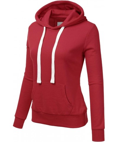 Basic Lightweight Pullover Sweater Top Essential Comfy Casual Hoodie Sweatshirt for Womens Clothes with Plus Size A_red $16.5...