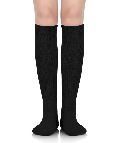 Womens Slouch Socks Extra Long Scrunch Socks Knee High Socks Boot Socks Black $7.41 Activewear