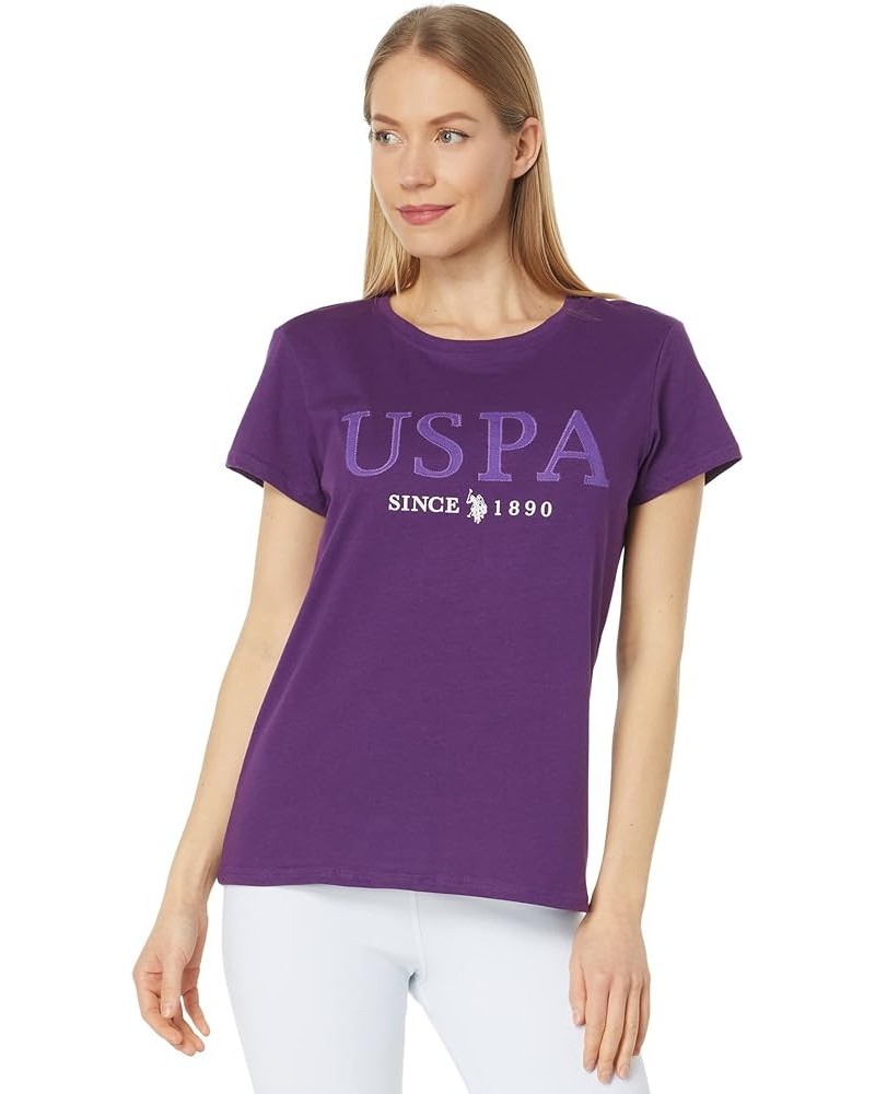 Stitch Crew Neck Graphic Tee Shirt Kingston Purple $9.87 Tops