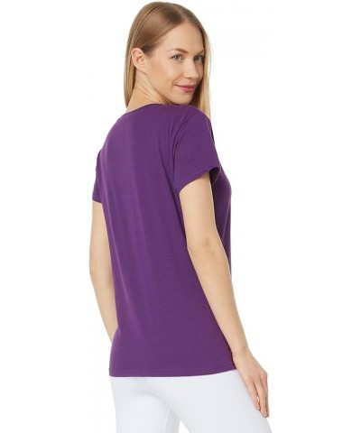 Stitch Crew Neck Graphic Tee Shirt Kingston Purple $9.87 Tops