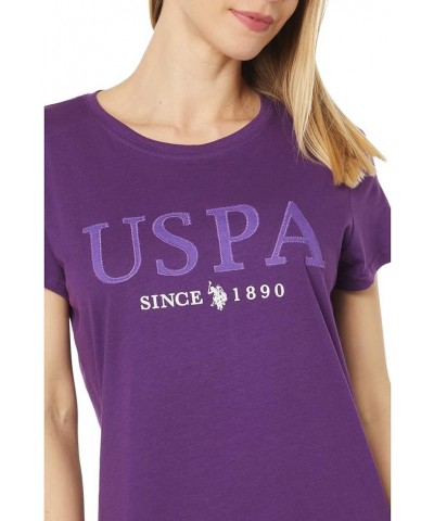 Stitch Crew Neck Graphic Tee Shirt Kingston Purple $9.87 Tops