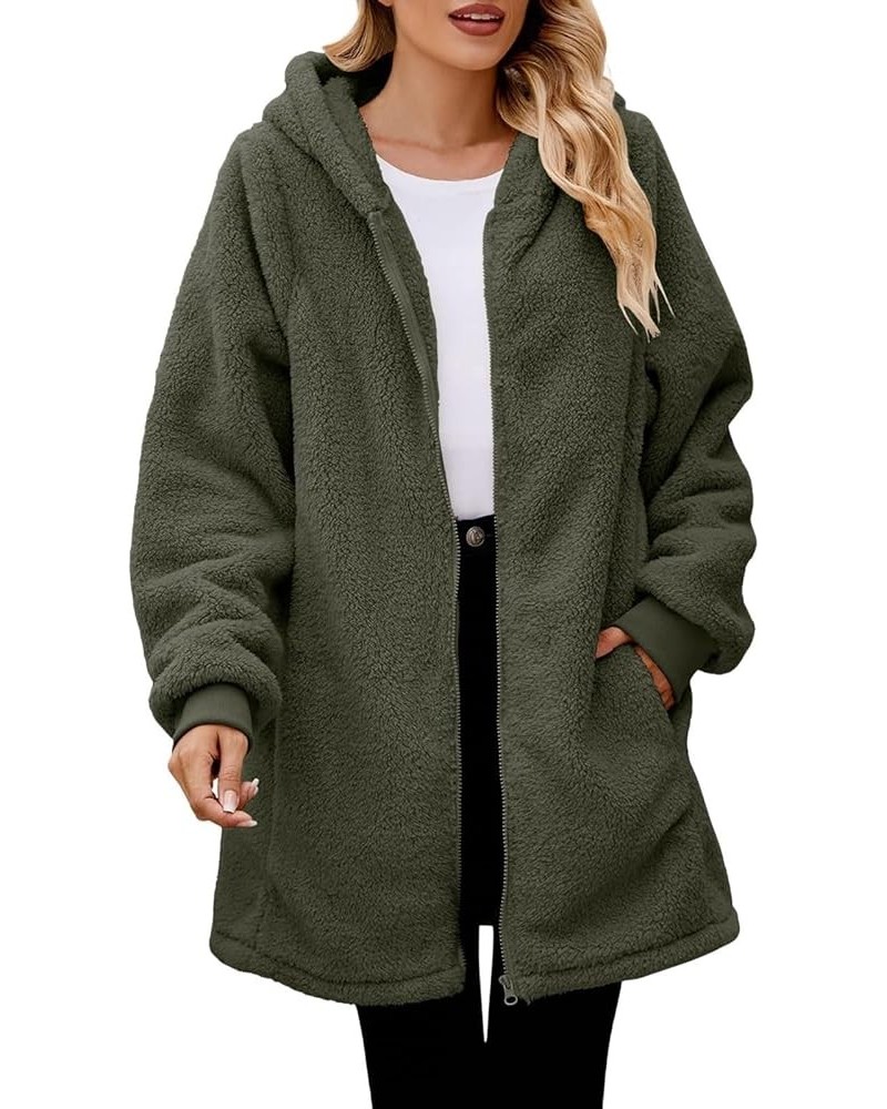 Long Winter Coats for Women Winter Jackets Faux Short Plush Long Sleeve Open Front Warm Casual Jacket Coat Outwear Jackets 10...