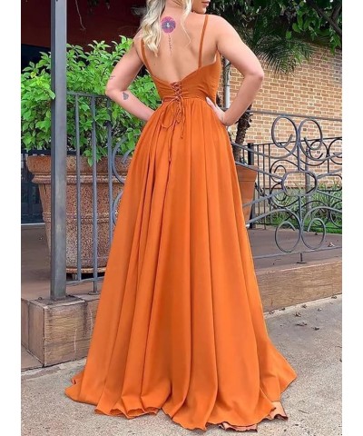 Women Bridesmaid Dress Long 2023 Chiffon A Line Formal Dresses Slit Wedding Party Gowns with Pockets OSA001 Champagne $23.85 ...