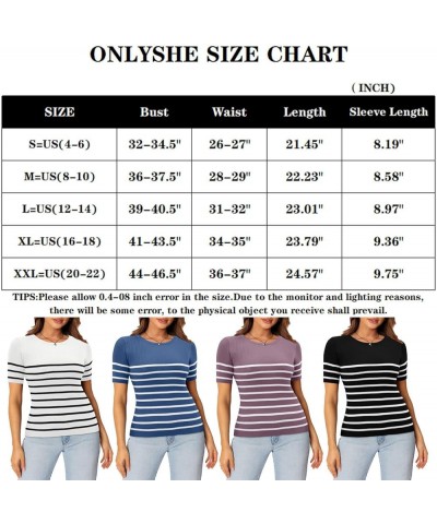 Womens Short Sleeve T Shirts Summer Crewneck Tops Ribbed Knit Slim Fit Shirt Casual Basic Tees Tops 0-a-apricot $10.39 T-Shirts