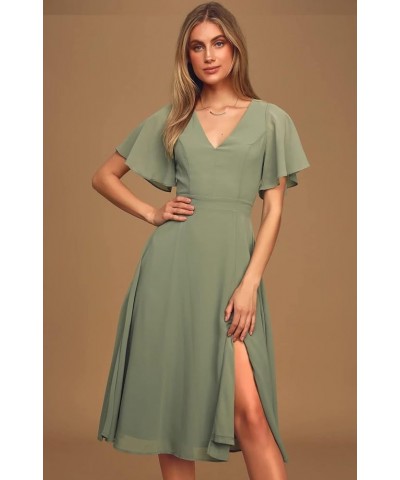 Women's Short Sleeve Bridesmaid Dresses with Slit V Neck Chiffon Short Formal Evening Gowns Royal Blue $20.70 Dresses