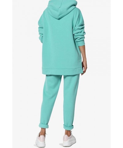 Women's S~3X Lounge FleecePullover Sweatshirt Drawstring Jogger Sweat Pants SET Ash Mint Hoodie $20.00 Activewear