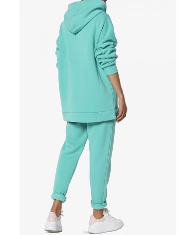 Women's S~3X Lounge FleecePullover Sweatshirt Drawstring Jogger Sweat Pants SET Ash Mint Hoodie $20.00 Activewear