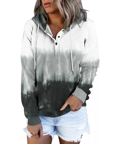 Hooded Sweatshirts for Women Hoodies Pullover Casual Sports Top Button Down Shirt with Pockets Tie Dye Grey $14.70 Hoodies & ...