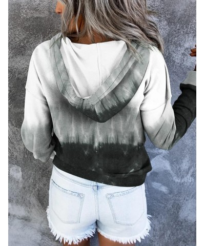 Hooded Sweatshirts for Women Hoodies Pullover Casual Sports Top Button Down Shirt with Pockets Tie Dye Grey $14.70 Hoodies & ...