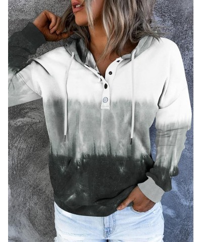 Hooded Sweatshirts for Women Hoodies Pullover Casual Sports Top Button Down Shirt with Pockets Tie Dye Grey $14.70 Hoodies & ...