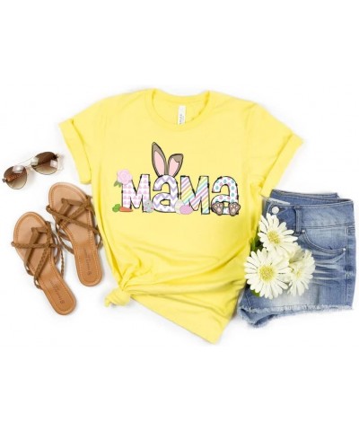 Women Happy Easter T Shirt Bunny Rabbit Graphic T-Shirt Funny Letter Printed Shirts Short Sleeve Tops 137-yellow $11.75 T-Shirts