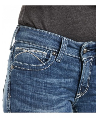 womens R.e.a.l. Mid Rise Stretch Icon Stackable Straight Leg Jean, Rainstorm, 26 $32.78 Jeans